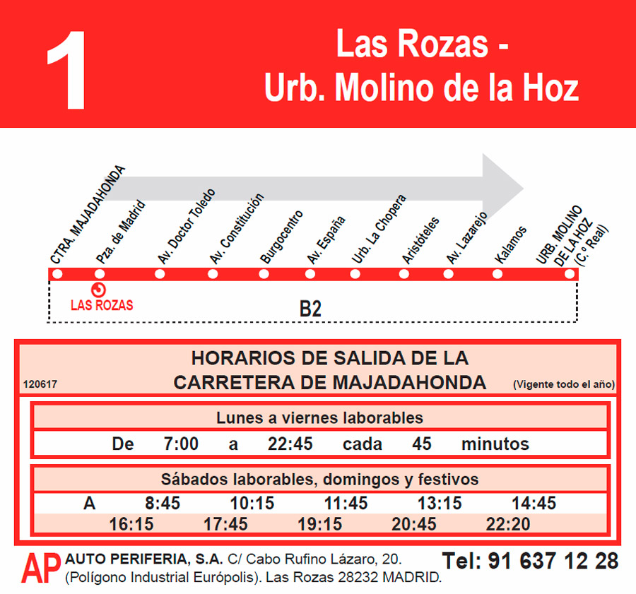 Horario Línea 1 Ida