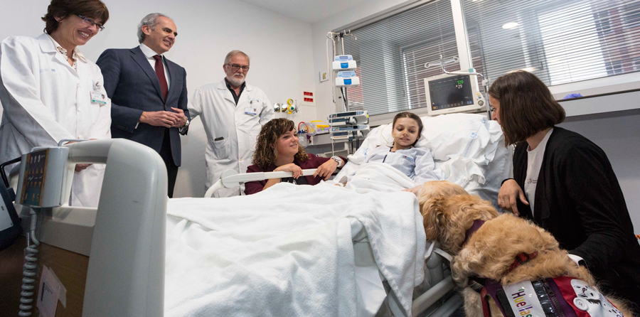 terapia asistida con perros en el hospital 12 de octubre
