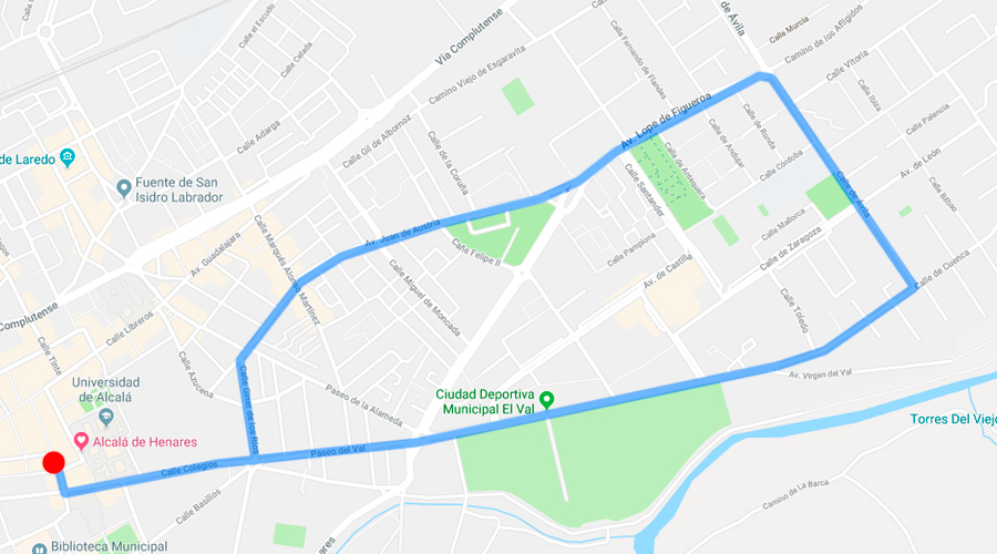 recorrido VII carrera contra el cancer