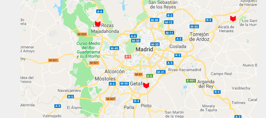 mapa de empresas brico depot en madrid
