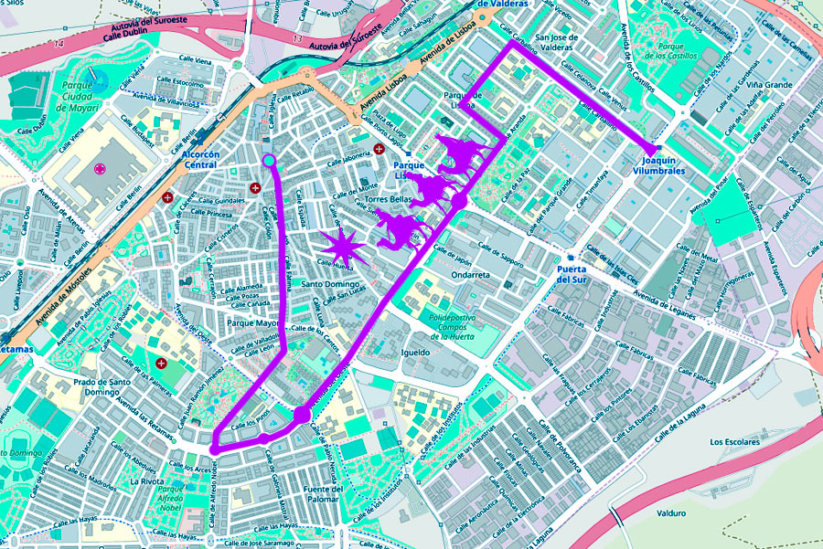 recorrido de la cabalgata de reyes de alcorcon 2019