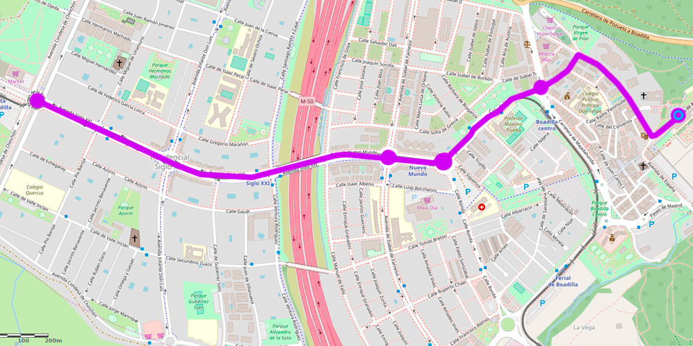 recorrido cabalgata de boadilla