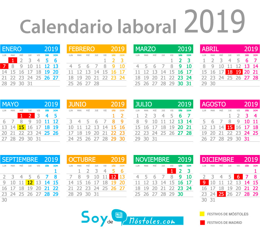 calendario laboral mostoles