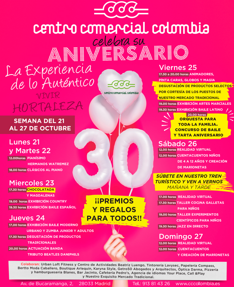 El Centro Comercial Colombia cumple 30 años
