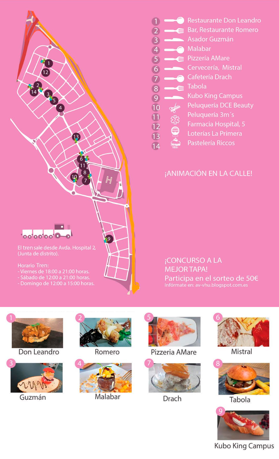 de compras y tapas octubre 2019, mapa y establecimientos participantes