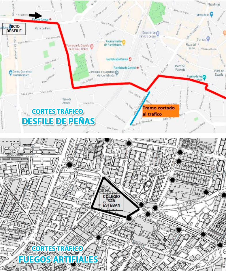cortes desfile de peñas fuenlabrada 2019