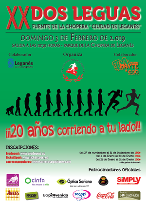 carrera dos leguas fuente de la chopera - ciudad de leganés