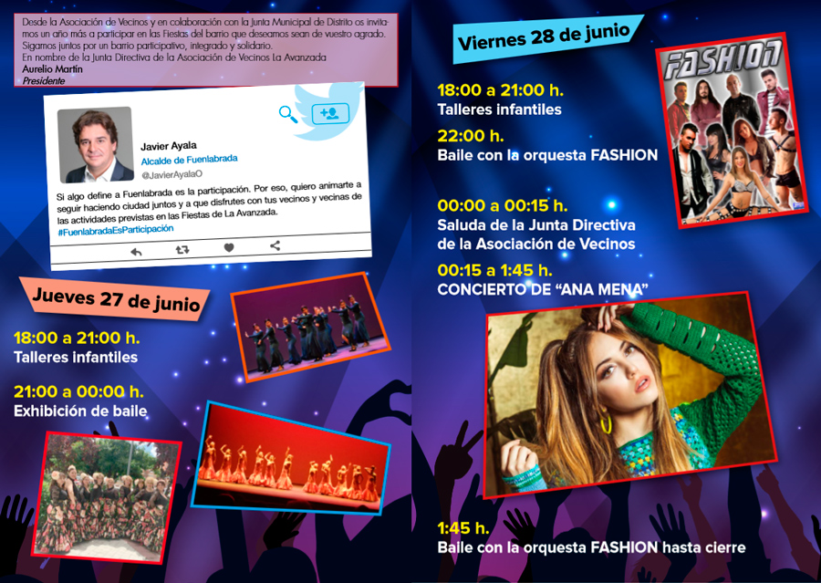 programa fiestas avanzada 2019