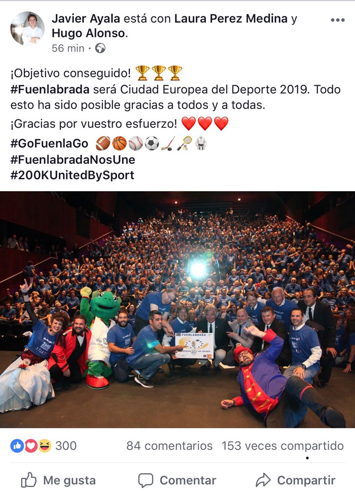 facebook Ayala- Fuenlabrada ciudad del deporte 2019