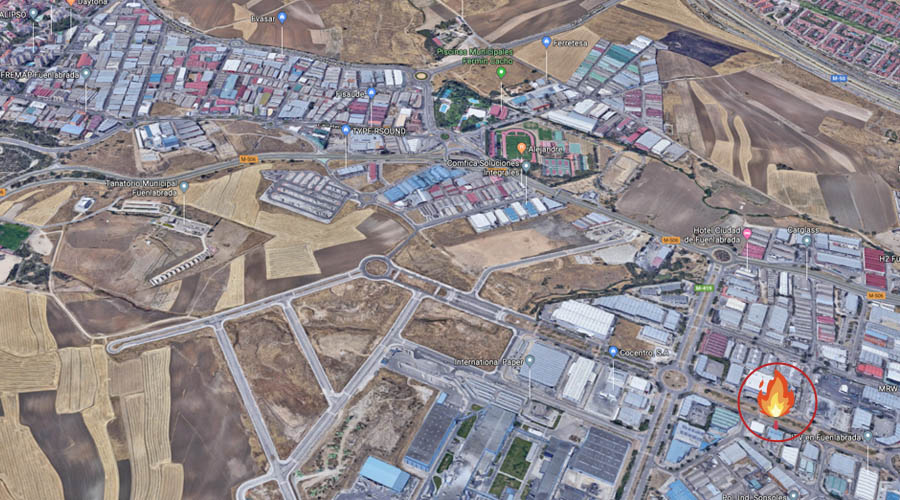 incendio en el polígono de la cantueña