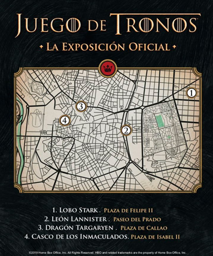 mapa de la localizacion de las estatuas de juego de tronos