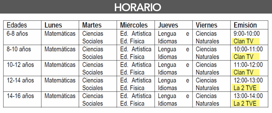 horario colegio la 2 y clan horario colegio la 2 y clan
