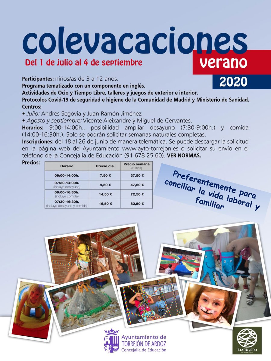 Colevacaciones 2020 Programación