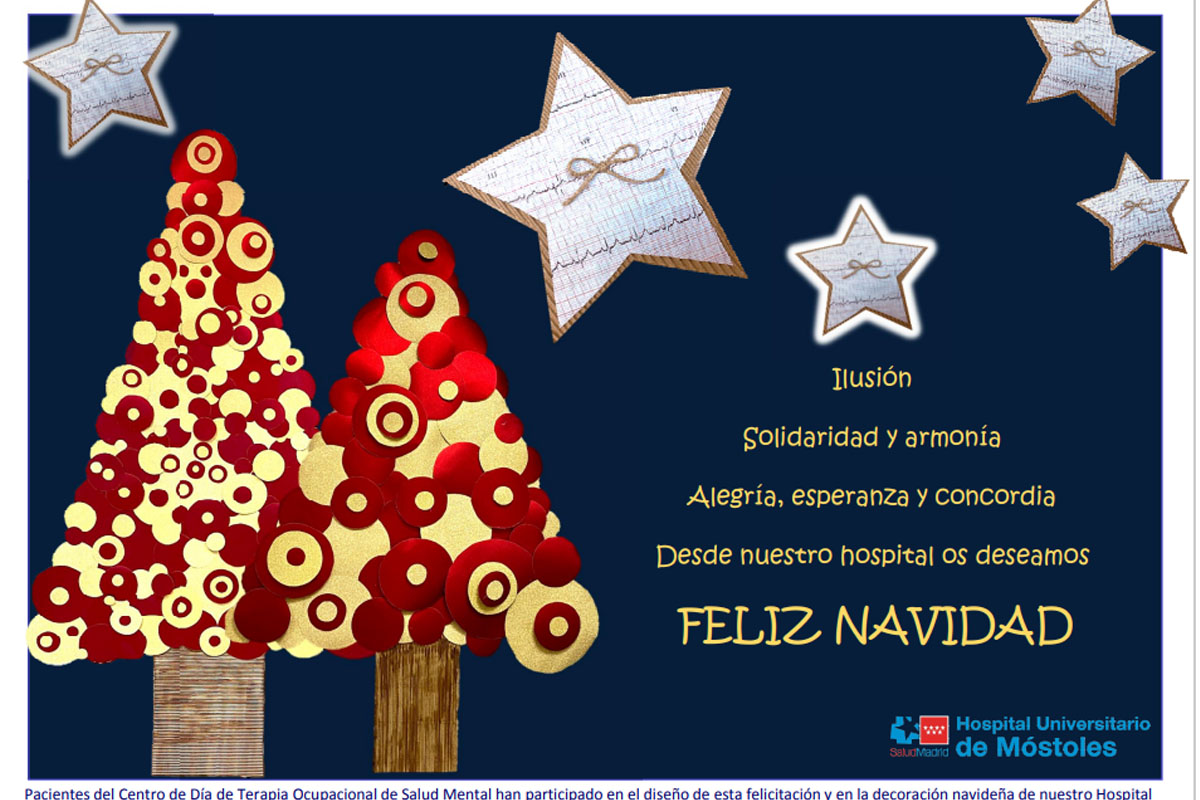 Felicitación de Navidad Postal de Navidad del Hospital Universitario de Móstoles