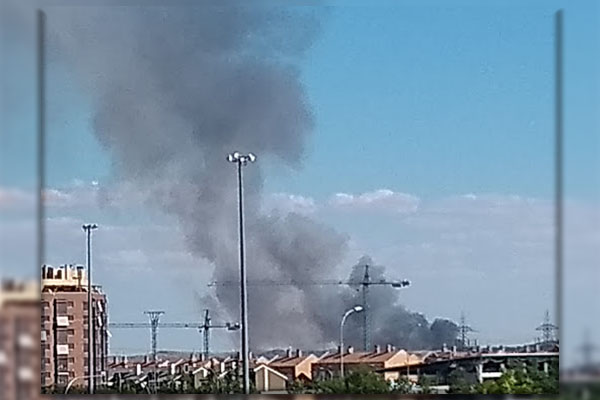 Incendio PTV en Vallecas