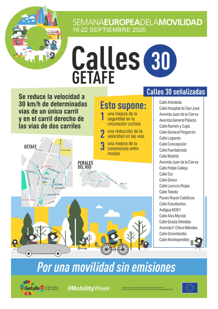 Limite 30km/h Getafe bici