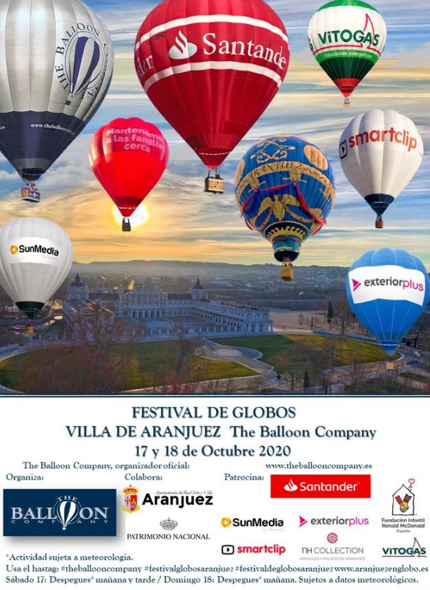 Cartel festival de Globos Villa de Aranjuez 2020