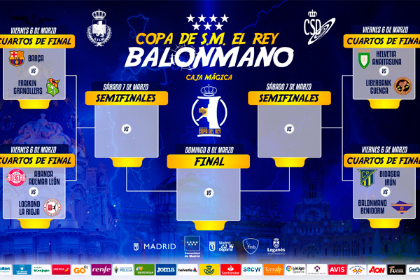 Copa del Rey 2020 Emparejamientos de la Copa del Rey de Balonmano