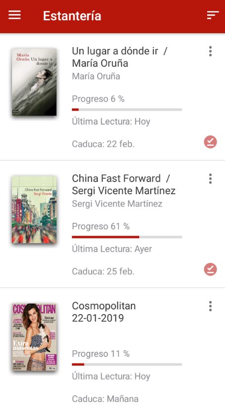 Aplicación eBiblio Aplicación eBiblio