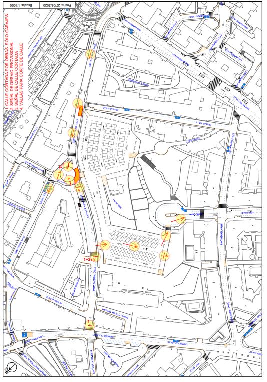 Mapa de cortes de tráfico