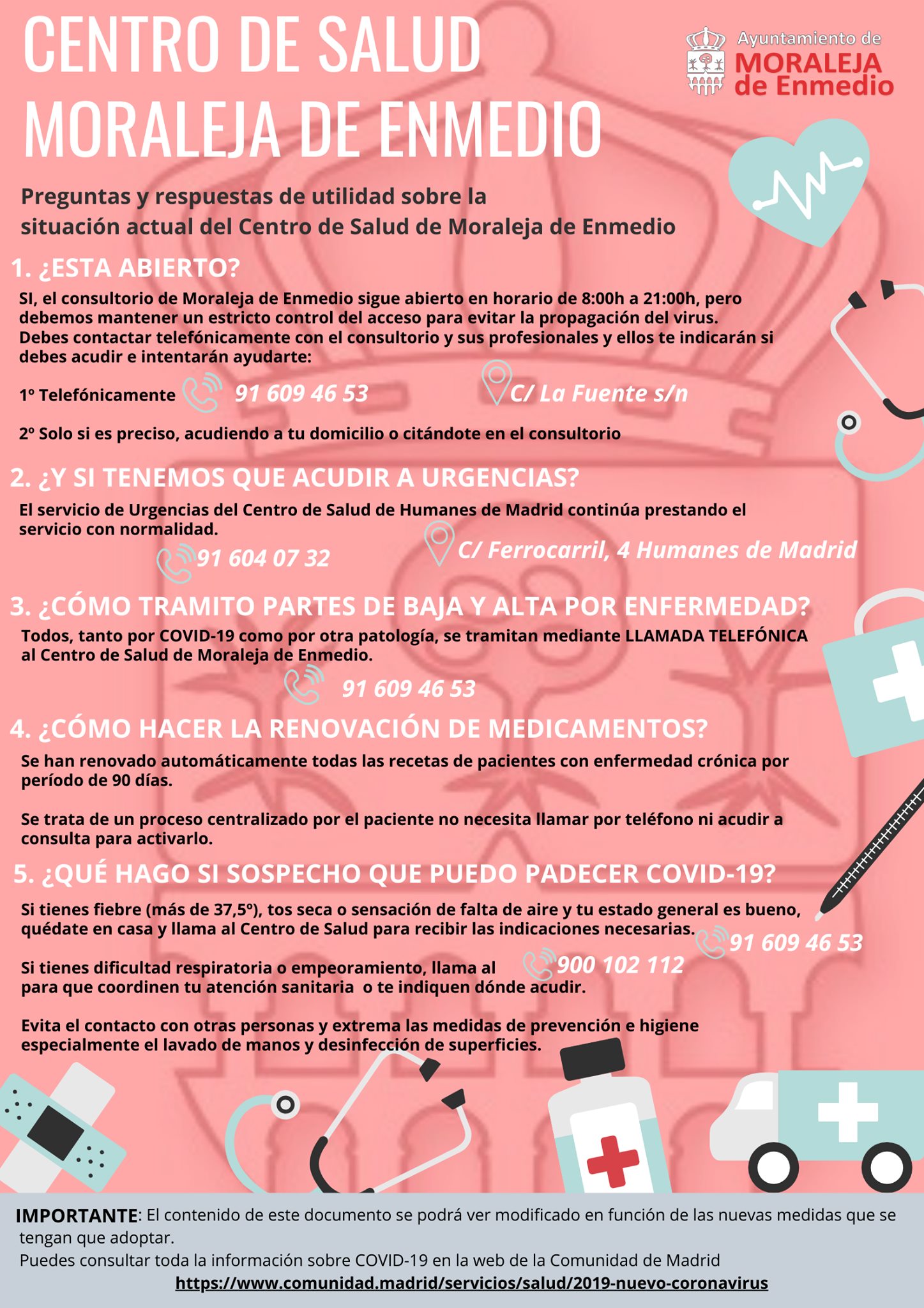 Cartel del Centro de Salud