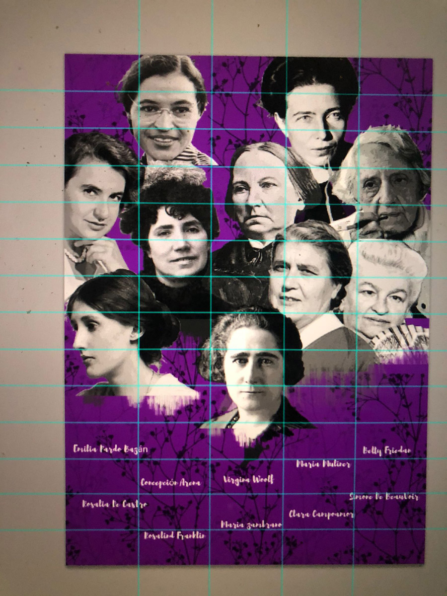 Boceto mural feminista en Fuenlabrada