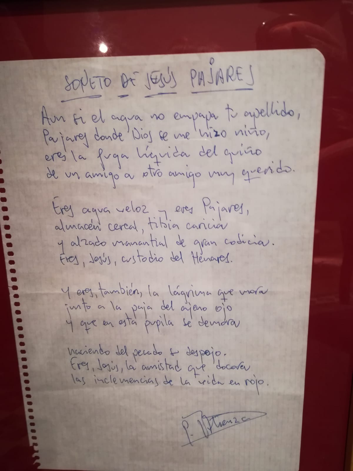 Soneto Pedro Atienza