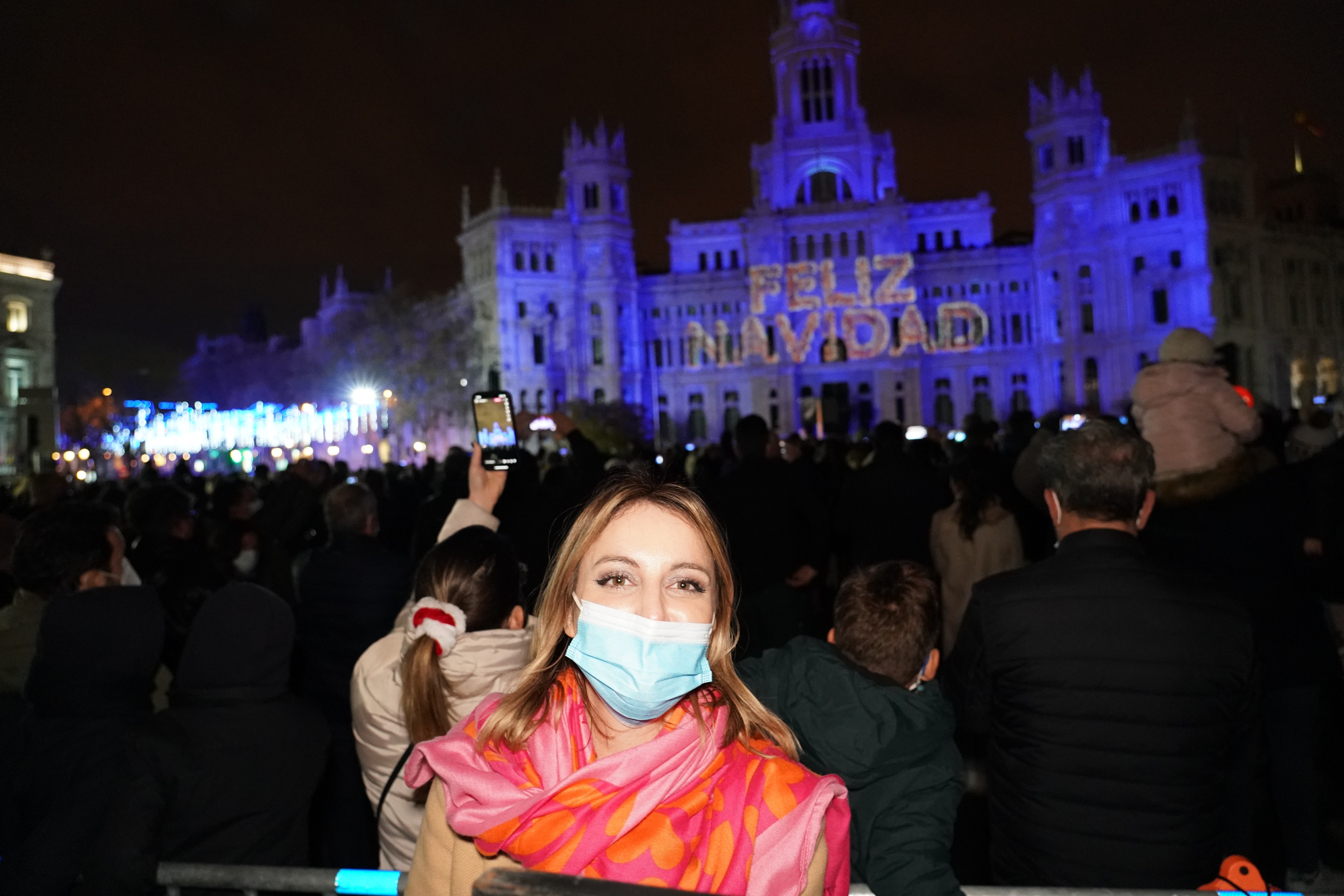 Andrea Levy en el Videomapping
