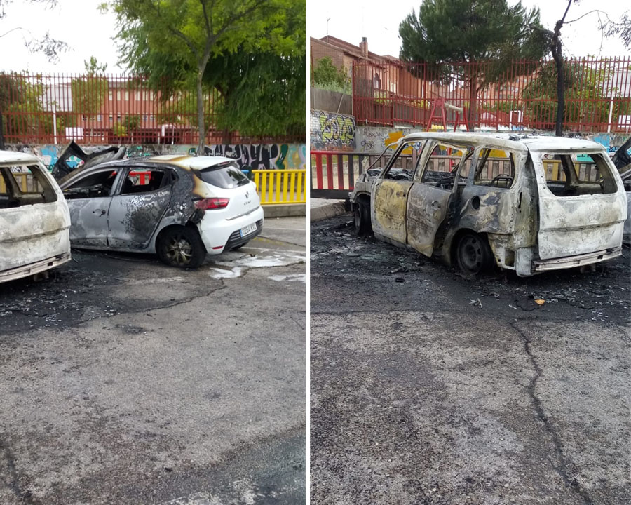 incendio coches fuenlabrada