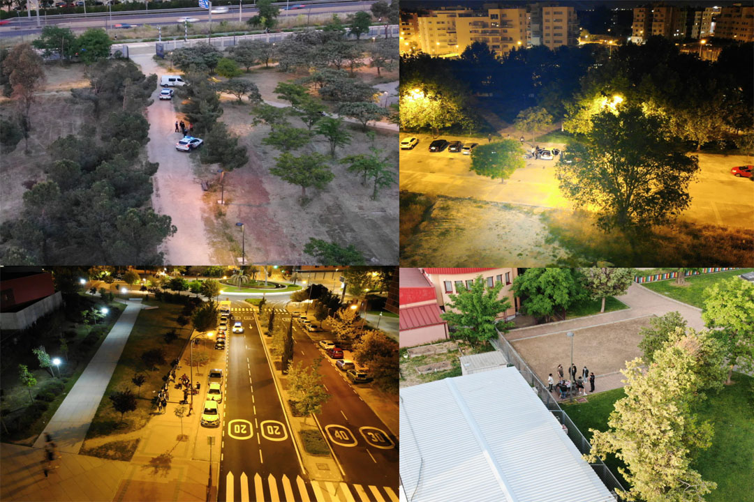 Imágenes tomadas por los drones