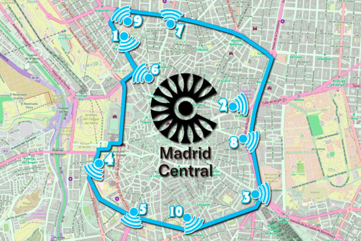 Las 472 hectáreas que componen Madrid Central están vigiladas por 115 cámaras