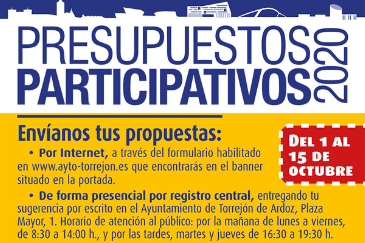 El Ayuntamiento de Torrejón pone en marcha de nuevo los Presupuestos Participativos de cara a los Municipales de 2020
