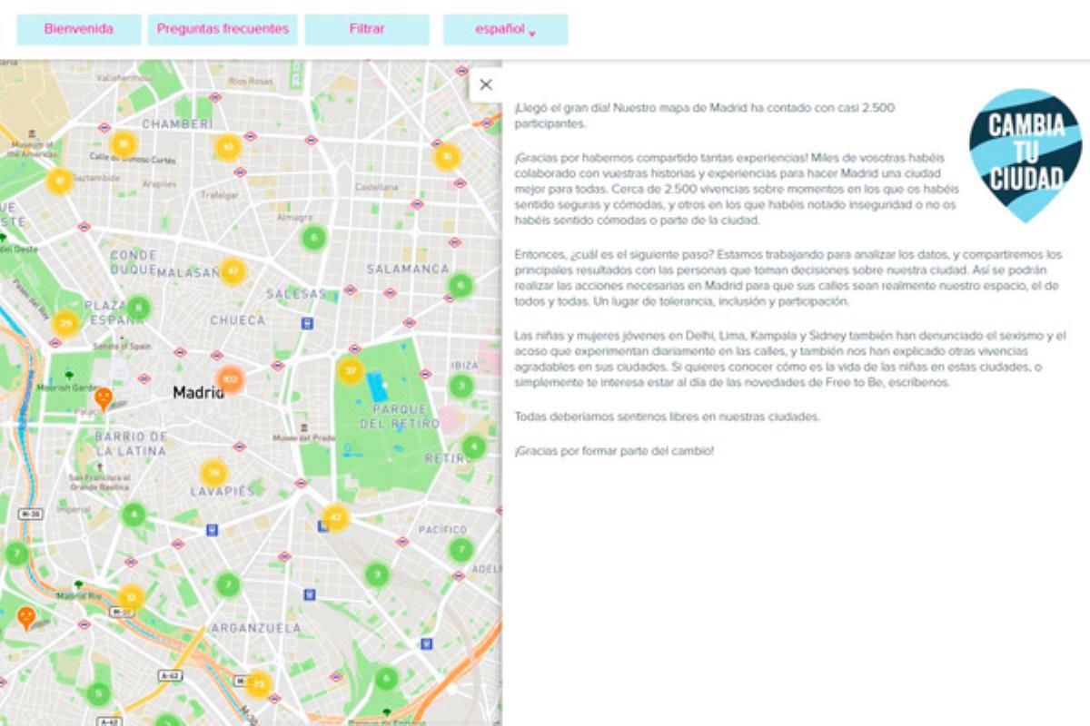 La ONG Plan International ha lanzado el proyecto 'Free to Be' para que las mujeres construyan ciudades más inclusivas y seguras 