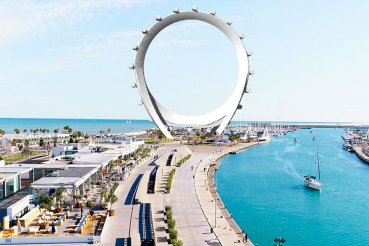 La capital podría acoger una innovadora noria de 120 metros de altura sin radio ni ejes
