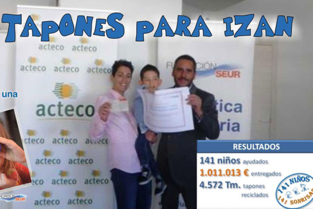 Izan ha recibido un cheque de 10.000 euros para su rehabilitación 