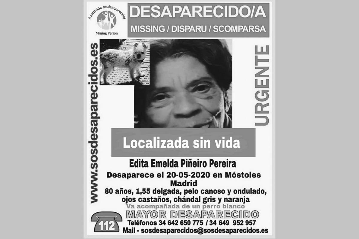 La mujer desapareció el 20 de mayo cuando salió como todos los dias a pasear a su perro 