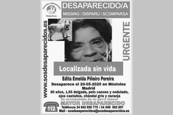 La mujer desapareció el 20 de mayo cuando salió como todos los dias a pasear a su perro 
