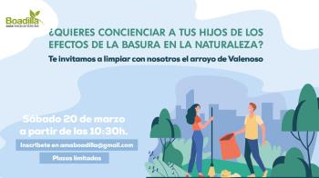Jornada de limpieza en el arroyo de Valenoso el 20 de marzo