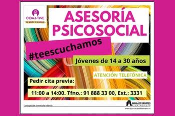 La Concejalía de Juventud de Alcalá ha puesto en marcha una Asesoría Psicosocial para la gestión de las emociones