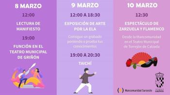 El Ayuntamiento de Griñón ha anunciado el calendario de eventos que tendrán lugar en la localidad para conmemorar el Día Internacional de la Mujer
