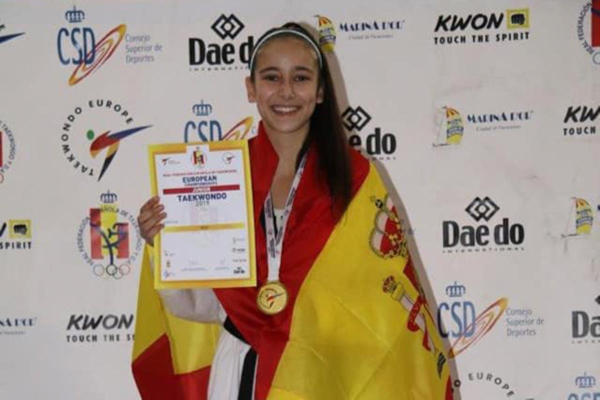 La joven deportista entrena en el HanKuk de San Sebastián de los Reyes y ya acumula varios premios, como el oro en el Campeonato Europeo de Helsingborg