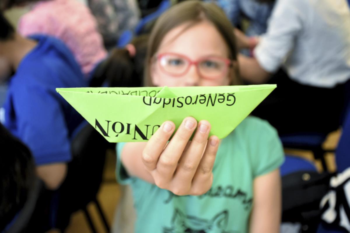 Alumnos del CEIP Doctora Alcalá han expuesto su corto bajo el lema "Remando juntos contra el acoso escolar"