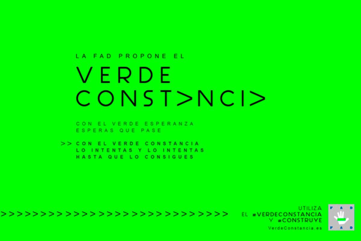 El objetivo de esta campaña es sensibilizar a los jóvenes bajo el lema "Utiliza el Verde Constancia y Construye"