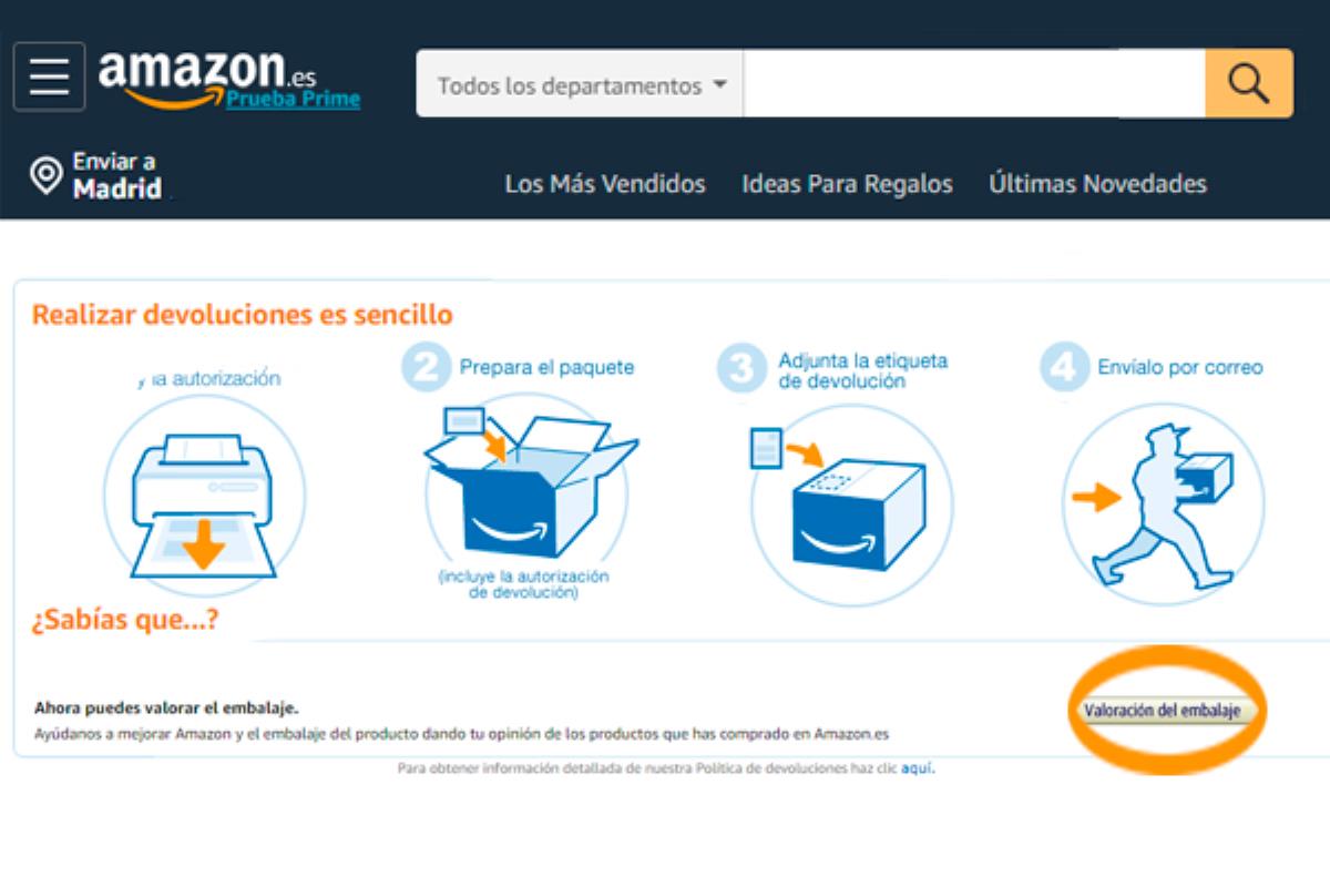 A partir de ahora, los productos de Amazon se podrán devolver sin embalaje a través de 2000 puntos de Celeritas