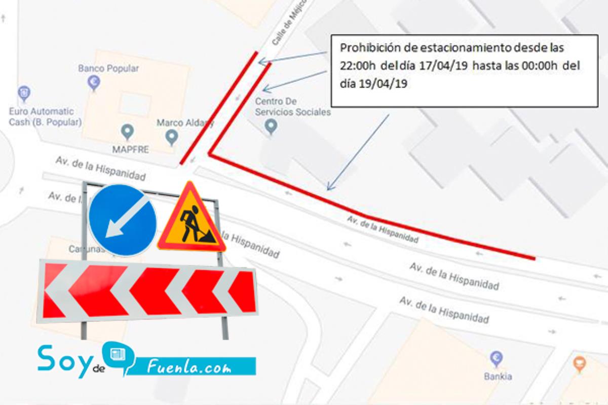 La calle Méjico y la avenida de la Hispanidad, entre otras, tendrán el aparcamiento restringido a partir de esta noche
