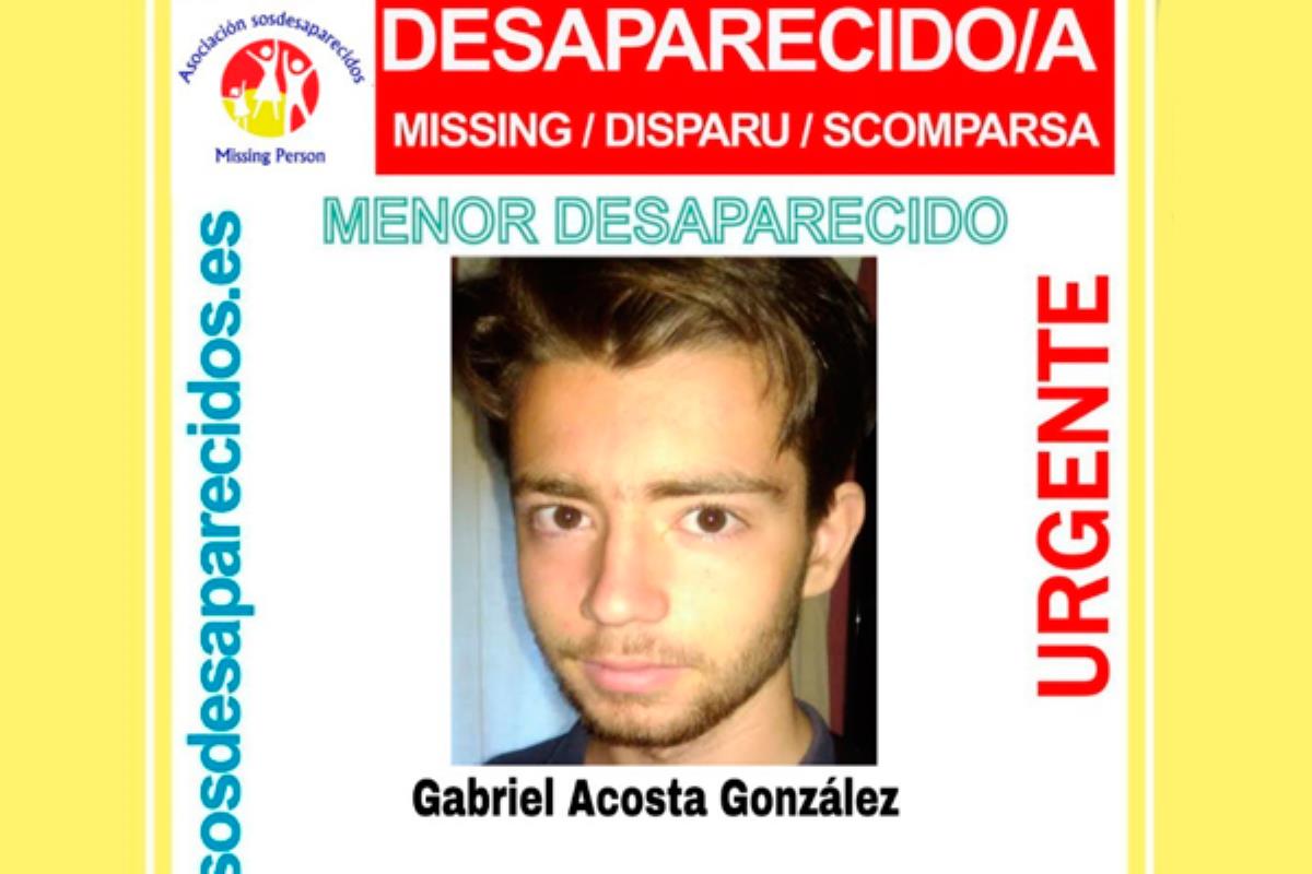Gabriel, de 16 años, lleva desaparecido desde el pasado 20 de agosto