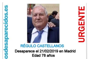 Régulo Castellanos, vecino de Madrid, desapareció el jueves 21/02