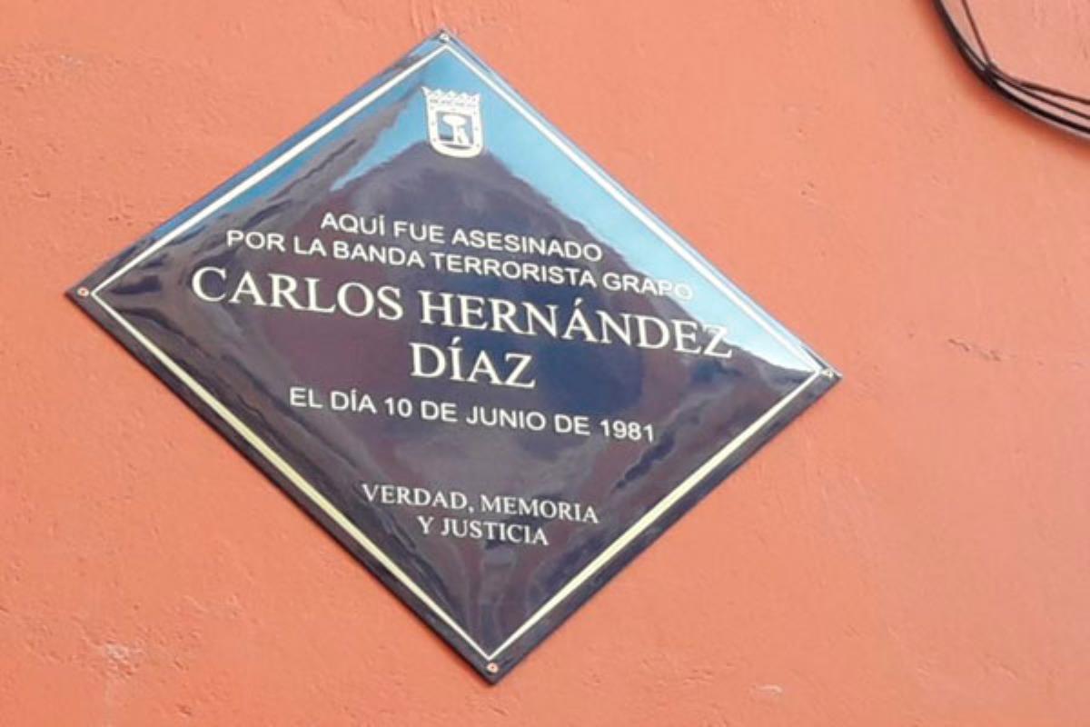 Este policía municipal fue asesinato por el grupo terrorista GRAPO en la calle Fernando el Católico