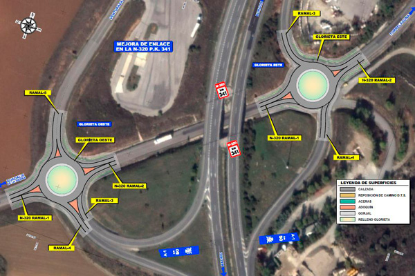 Las actuales intersecciones serán sustituidas por dos glorietas para mejorar la seguridad