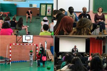 El Montakit Fuenlabrada ha visitado diferentes centros escolares para compartir sus conocimientos y experiencias con el alumnado